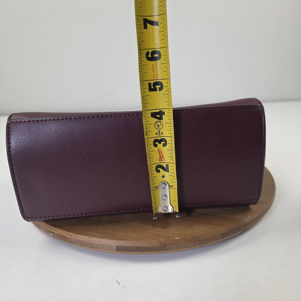 Michael Kors Satchel Bag Womens Small Burgundy Leopard Pony Hair Top Handle - Picture 6 of 15